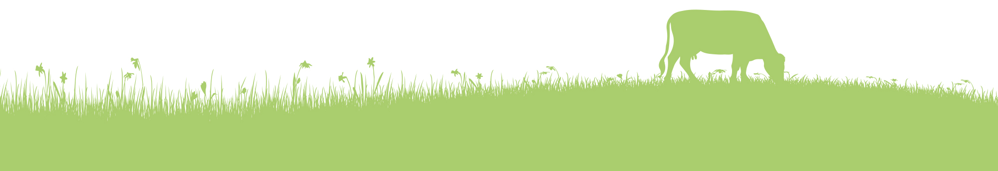 Eine grüne Silhouette einer Kuh auf einer Wiese