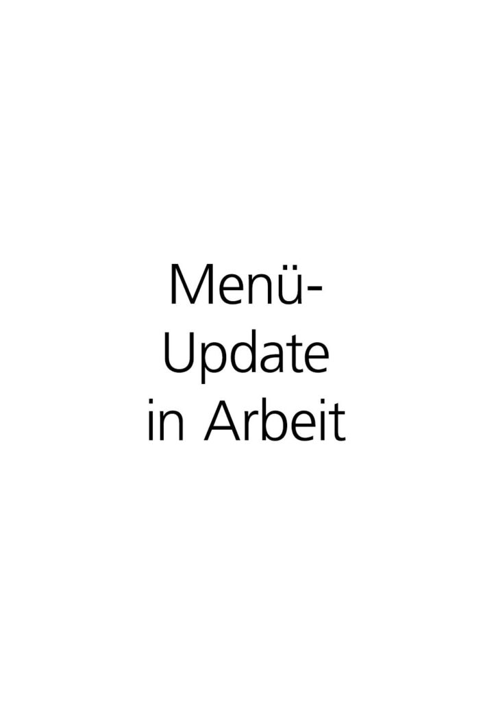 Menü-Update in Arbeit