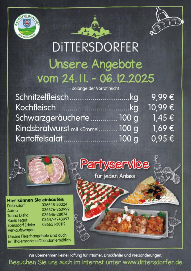 Angebotsflyer für die Zeit vom 24.11.-06.12.2025