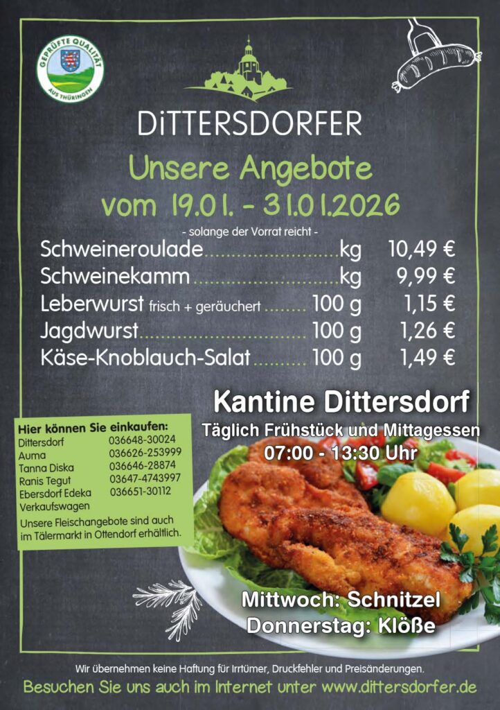 Angebotsflyer für die Zeit vom 19.01.-31.01.2026