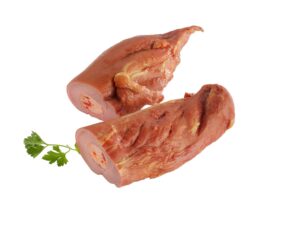 Geräucherte Schweinelende gefüllt