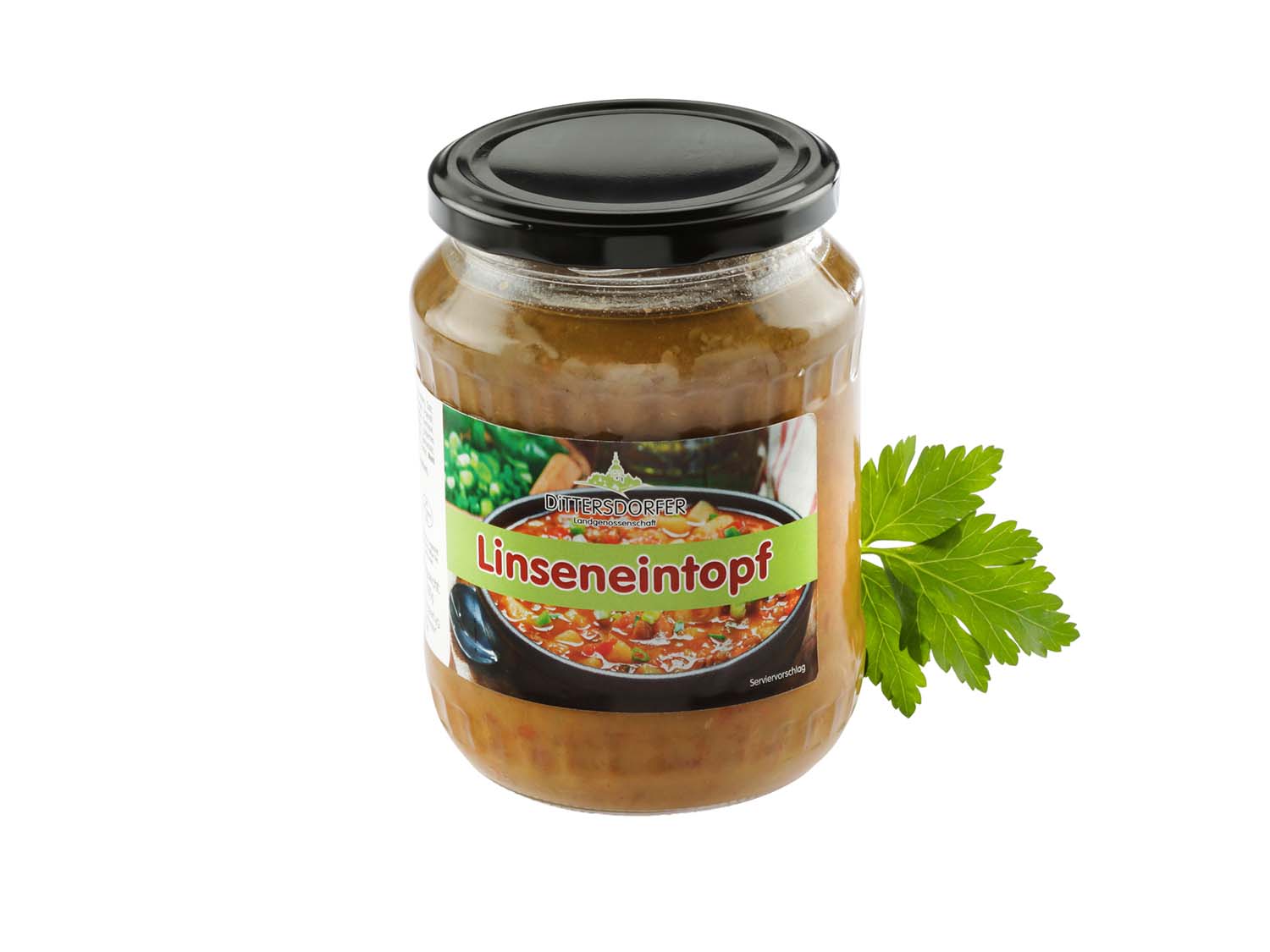 Linseneintopf im Glas