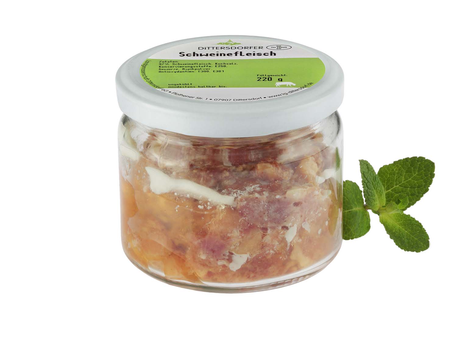 Schweinefleisch im Glas