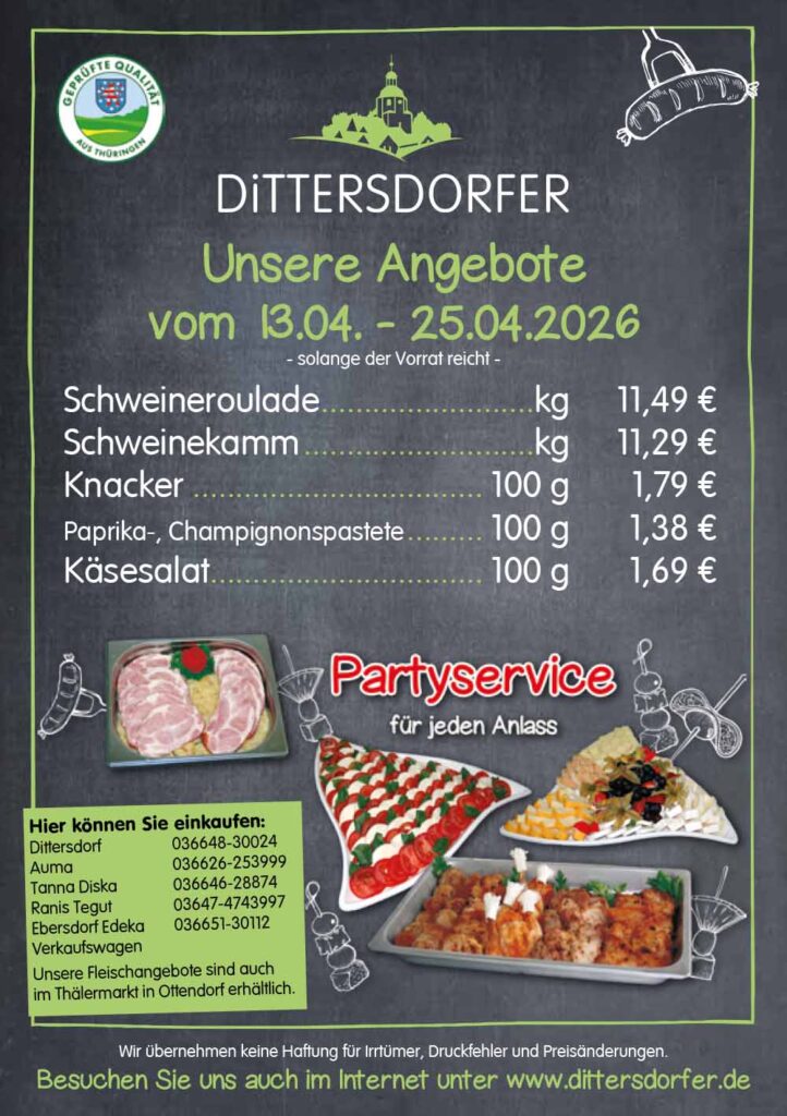 Angebotsflyer für die Zeit vom 13.-25.04.2026