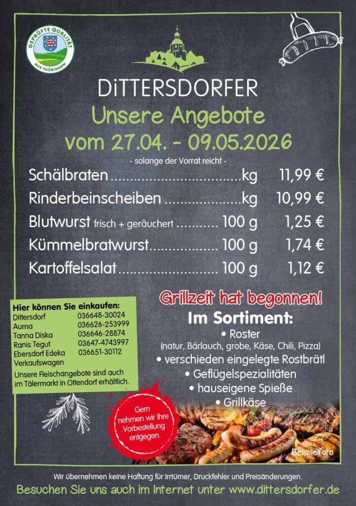Angebotsflyer für die Zeit vom 27.04.-09.05.2026